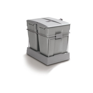 POUBELLE COULISSANTE 60L 2 SEAUX