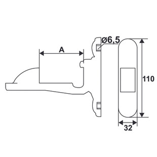ARRET COMPOSITE AUTOMATIQUE AVEC VISSERIE DE FIXATION