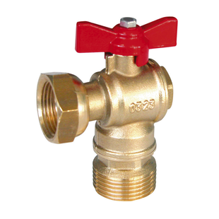 ROBINET DE COMPTEUR EQUERRE MANETTE ROUGE