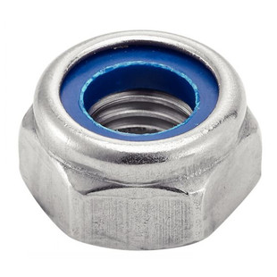 ECROU HEXAGONAL INDESSERRABLE AVEC BAGUE NYLON INOX A4