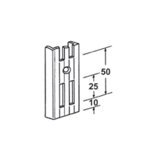 CREMAILLERE DOUBLE PERFORATION PAS 50