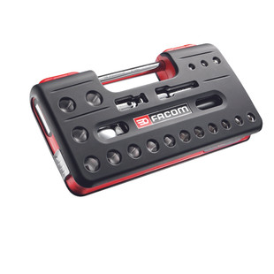 COFFRET DOUILLES, ACCESSOIRES ET CLIQUET EXTENSIBLE 1/2” (21 PIECES)