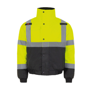 BLOUSON HAUTE VISIBILITE CARGO JAUNE/NOIR