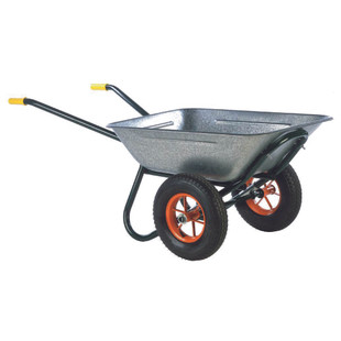 BROUETTE 2 ROUES GONFLABLES 150L/T GALVANISEE