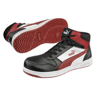 CHAUSSURE FRONTCOURT BLK/WHT/RED MID S3L ESD FO HRO SR