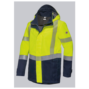PARKA TOUS-TEMPS LEGERE MULTINORMES HV APC2 JAUNE/BLEU NUIT
