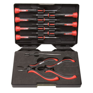 PINCE ET TOURNEVIS ELECTRONIQUES FENTE PHILLIPS (COFFRET DE 10)
