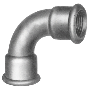 COURBE 90° GRAND RAYON FEMELLE - FEMELLE N°2 NOIRE